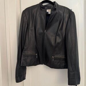 Talbots leather jacket